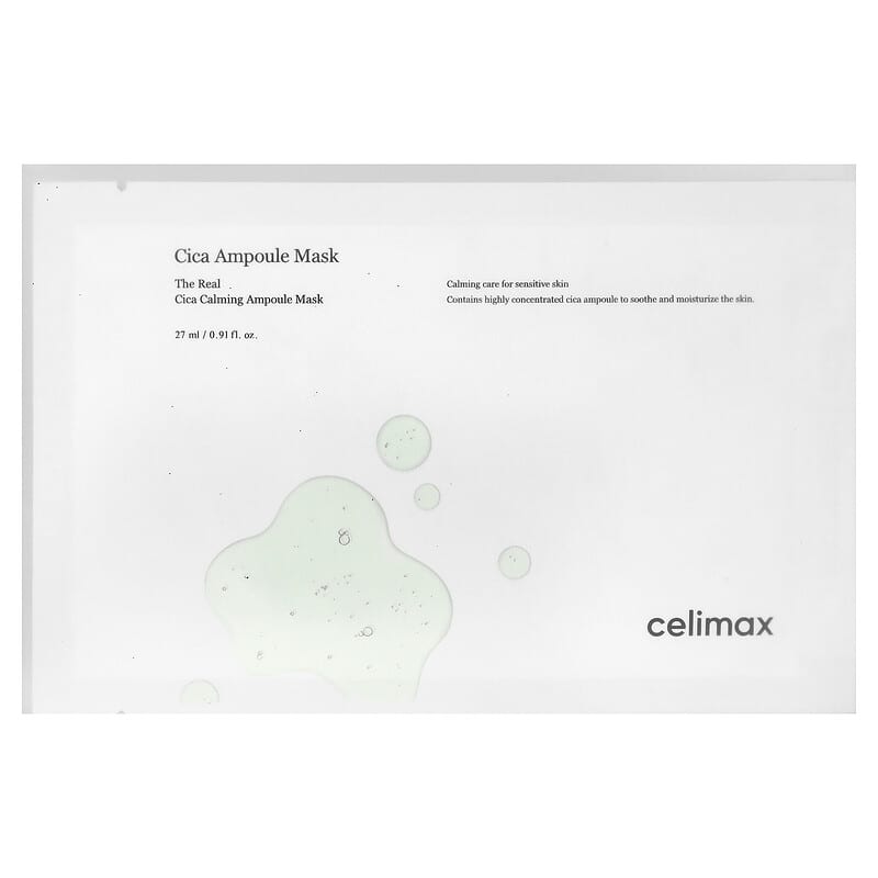 Celimax, Masque de beauté au cica, 5 masques, 27 ml pièce