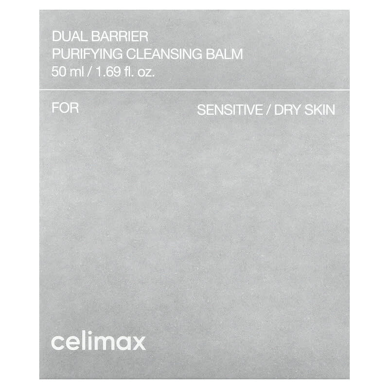 Celimax, Baume nettoyant et purifiant à double barrière, Pour peaux sensibles/sèches, 50 ml