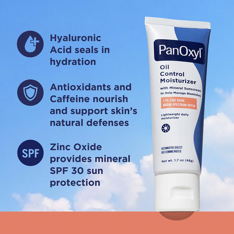 PanOxyl, Hydratant contre l'excès de sébum, FPS 30, 48 g
