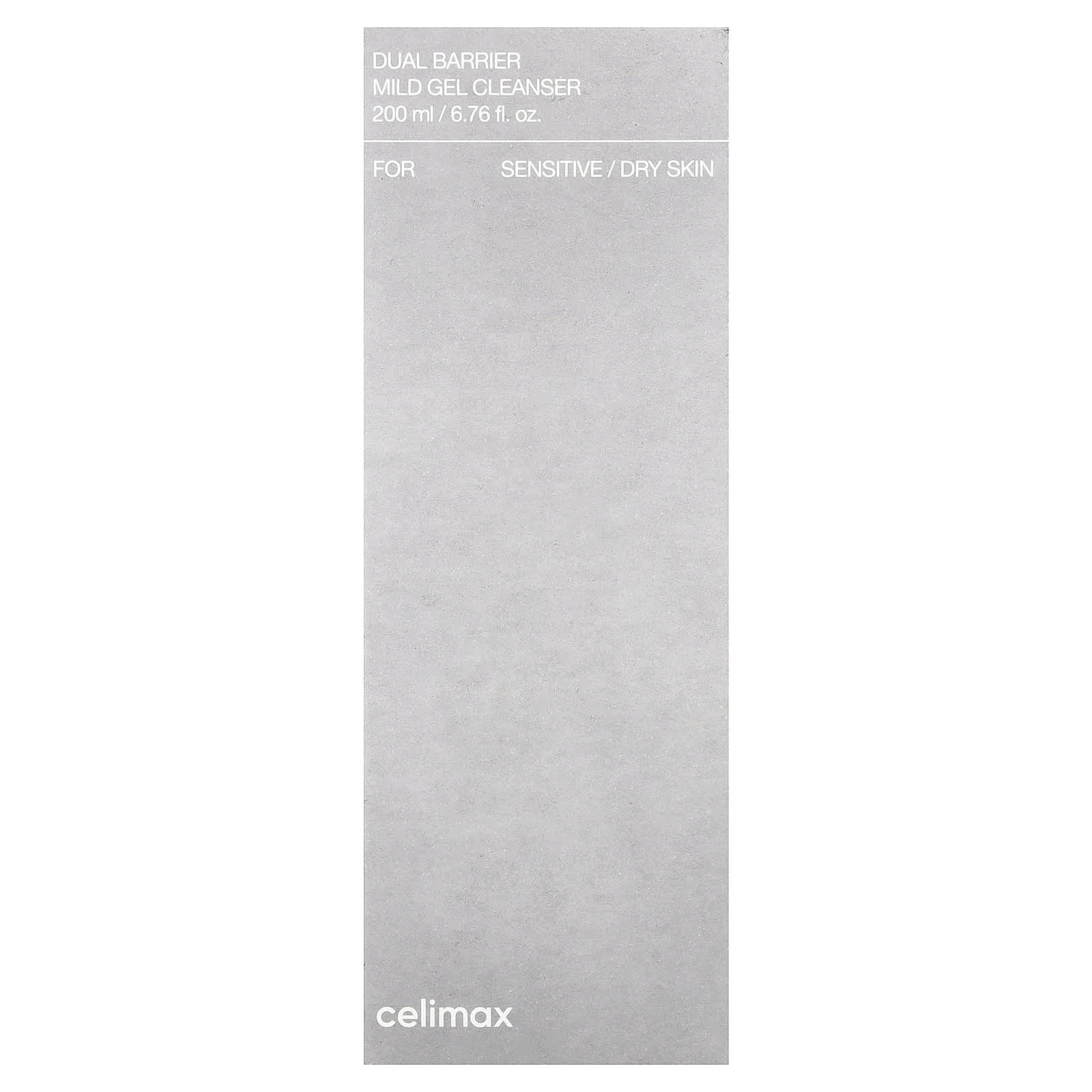 Celimax, Gel nettoyant doux à double barrière, Pour peaux sensibles/sèches, 200 ml