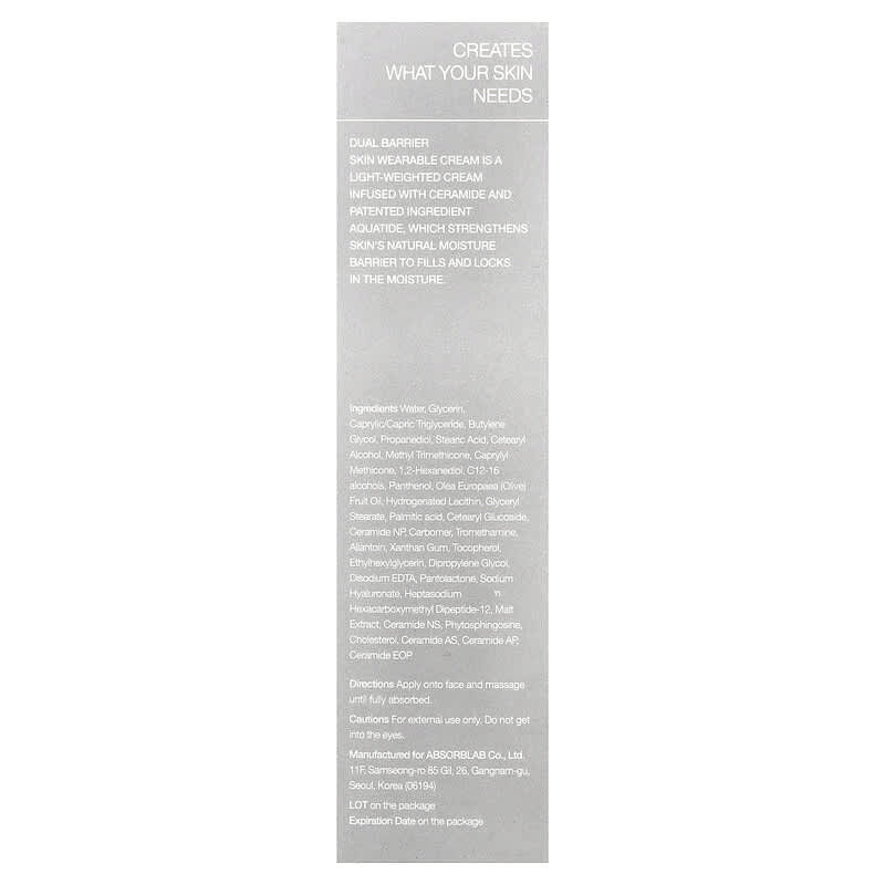 Celimax, Crème agréable à porter pour la peau double barrière, Pour peaux sensibles/sèches, 50 ml