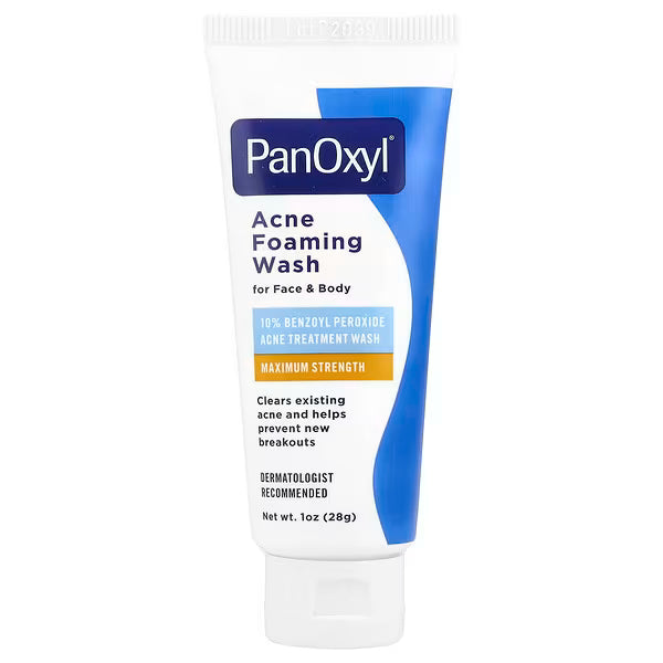 PanOxyl Nettoyant moussant contre l'acné pour le visage et le corps 28 g