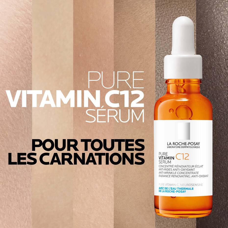 La roche posay Pure Vitamin C12 Sérum, Anti-Âge & Éclat – 30 ml