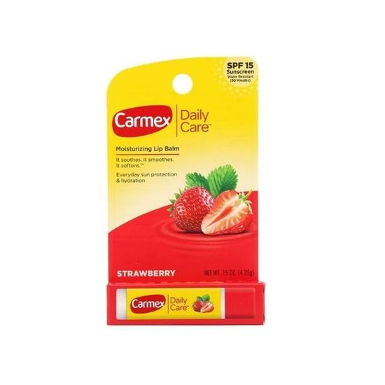 Carmex, Baume à Lèvres Hydratant, Fraise, SPF15, 4,25 g - Made in USA