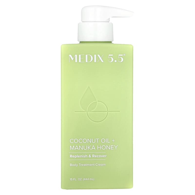 Medix 5.5, Crème de soin pour le corps, Huile de coco et miel de manuka, 444 ml