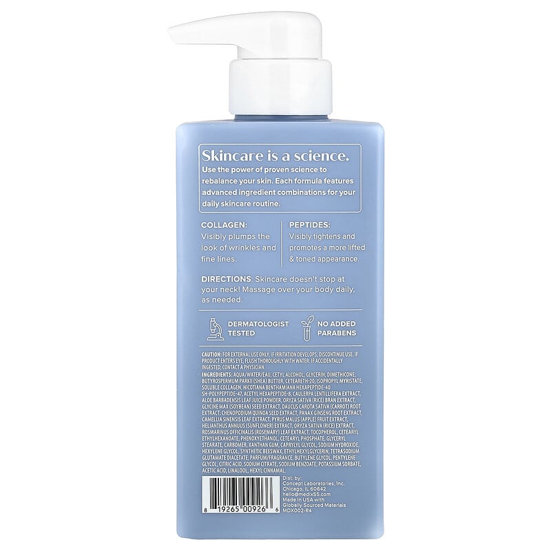 Medix 5.5, Crème pour le corps, Collagène + peptides, 444 ml