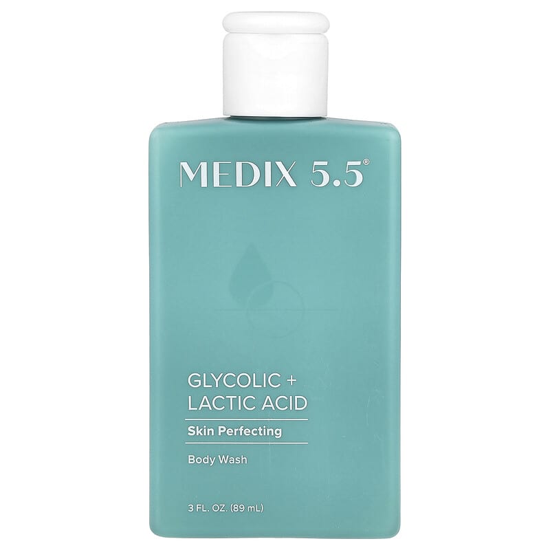 Medix 5.5, Gel douche, Perfection de peau, Acide glycolique + Acide lactique, 89 ml