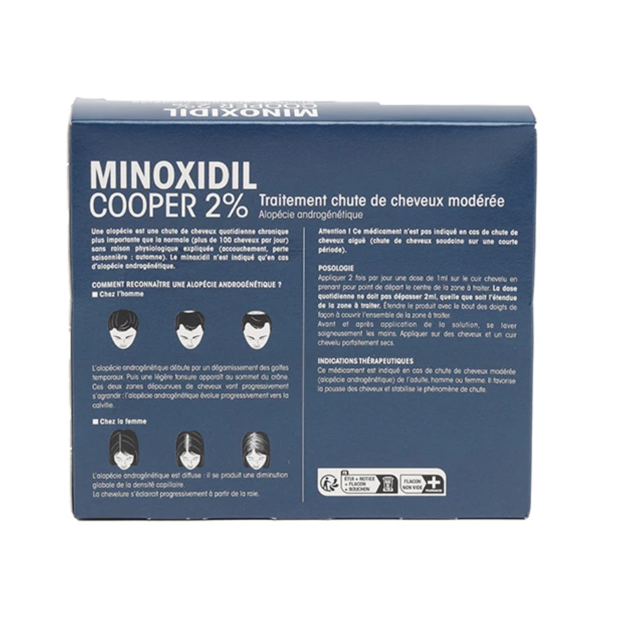 Minoxidil Cooper 2 % solution alopécie + 1 Dermaroller